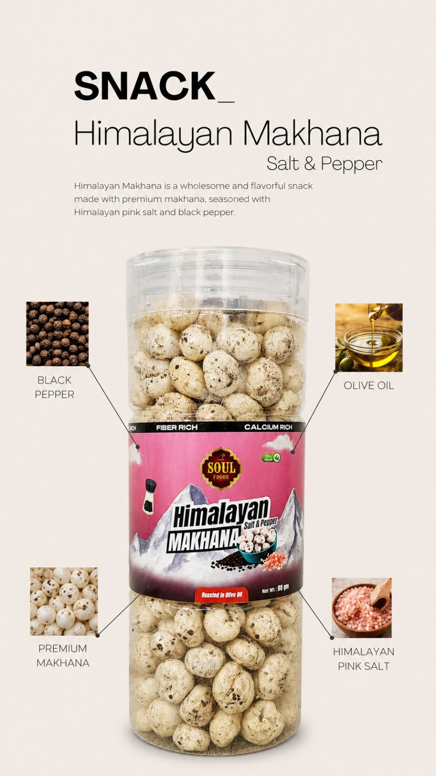 🧂 Himalayan Salt & Pepper Makhana - Twin Pack (2x90gm)